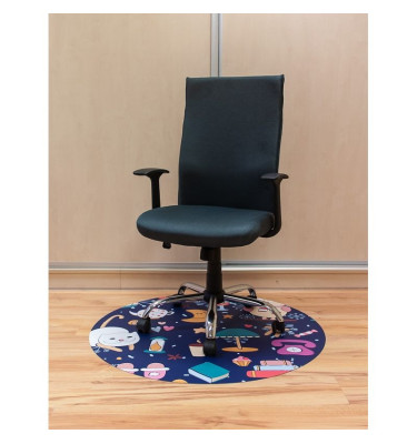 Mata ochronna pod krzesło na kółkach z grafiką 054 - pod fotel obrotowy - okrągła śr.100cm gr. 13mm