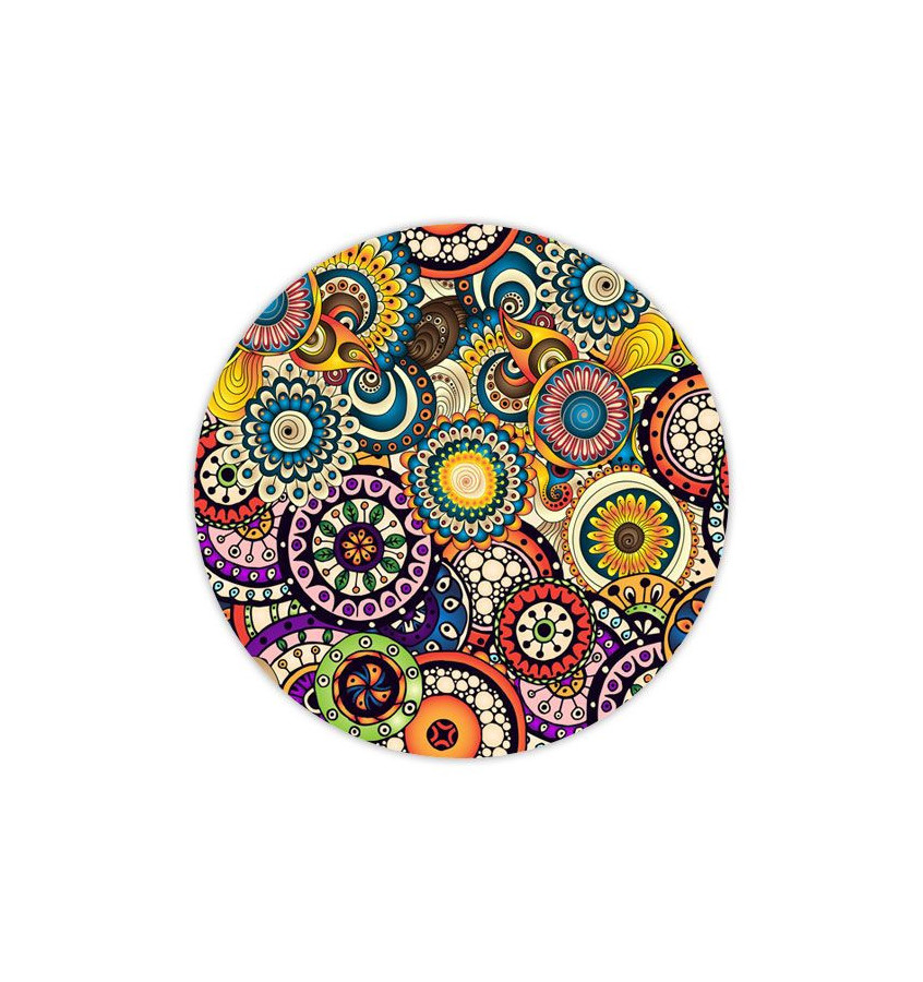 Mata ochronna pod krzesło na kółkach z grafiką 056 - pod fotel obrotowy - okrągła śr. 100cm gr. 13mm