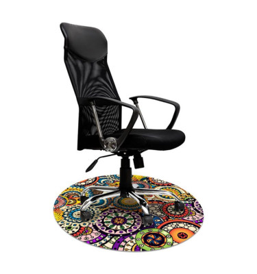 Mata ochronna pod krzesło na kółkach z grafiką 056 - pod fotel obrotowy - okrągła śr. 100cm gr. 13mm