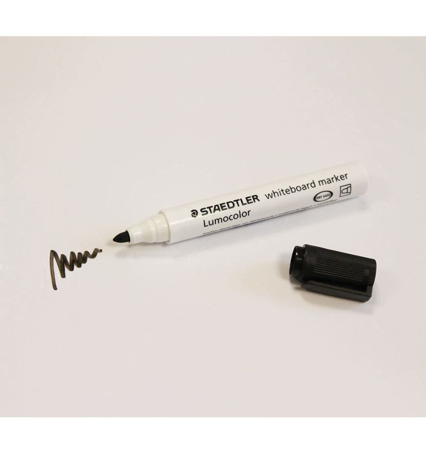 CZARNY marker suchościeralny do planerów i białych tablic LUMOCOLOR Staedtler Whiteboard