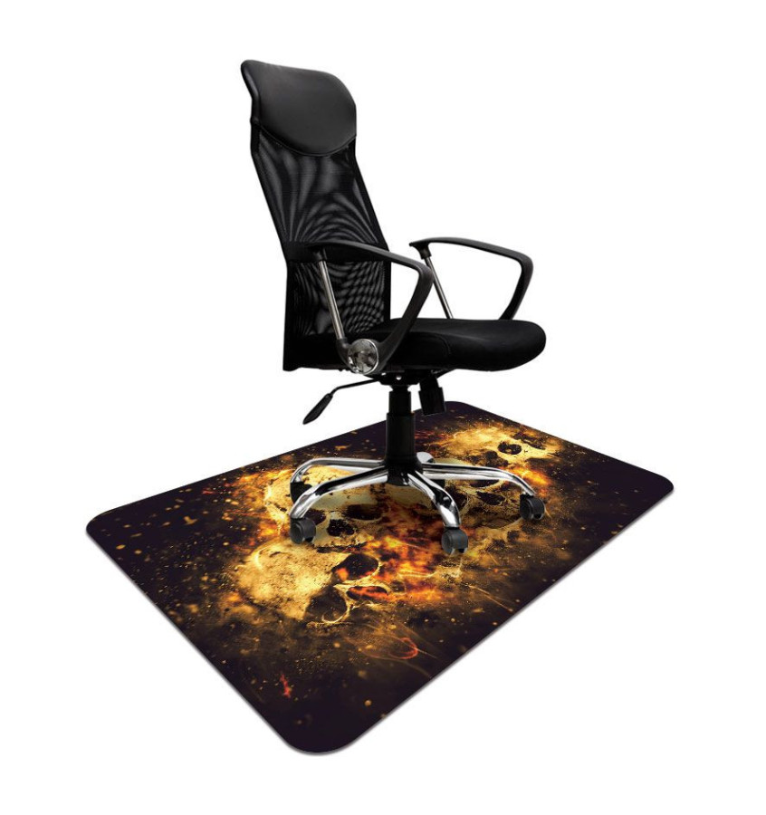 Mata 100x140cm gr 13mm ze wzorem 057 - PŁONĄCE CZASZKI