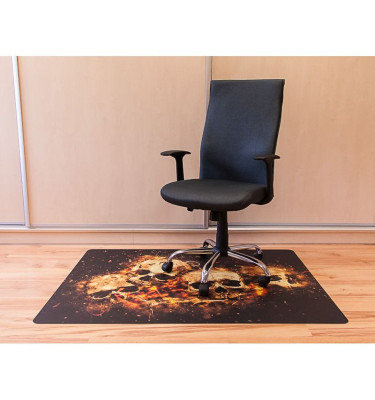 Mata 100x140cm gr 13mm ze wzorem 057 - PŁONĄCE CZASZKI