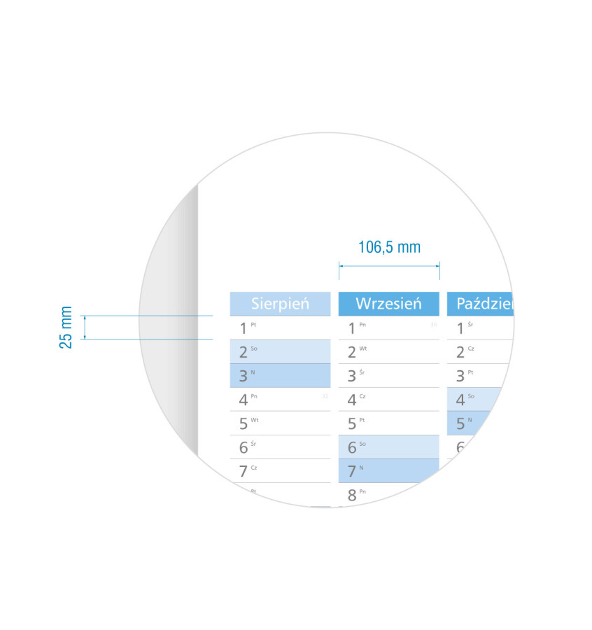 Suchościeralny kalendarz B0 na rok SZKOLNY 2025/26 144x102 cm