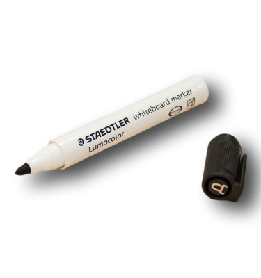 CZARNY marker suchościeralny do planerów i białych tablic LUMOCOLOR Staedtler Whiteboard