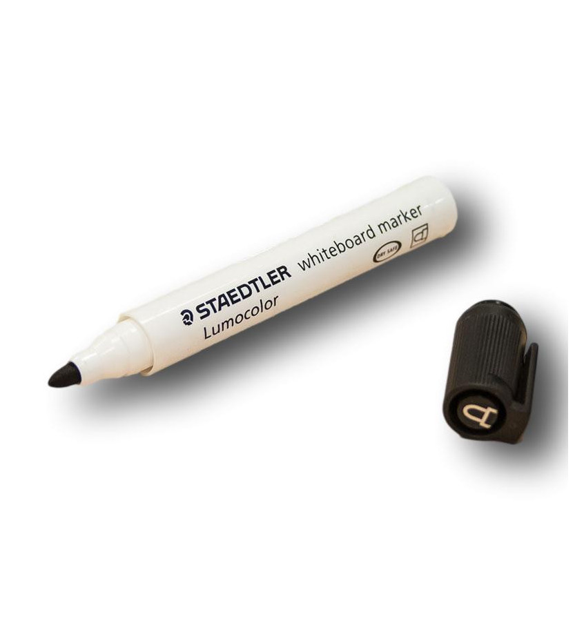 CZARNY marker suchościeralny do planerów i białych tablic LUMOCOLOR Staedtler Whiteboard