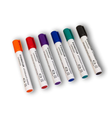 Komplet 6 markerów suchościeralnych do planerów i białych tablic LUMOCOLOR Staedtler