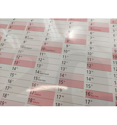 Planer ścienny 2026 MEGA kalendarz 190x102cm mocowanie smoprzylepne