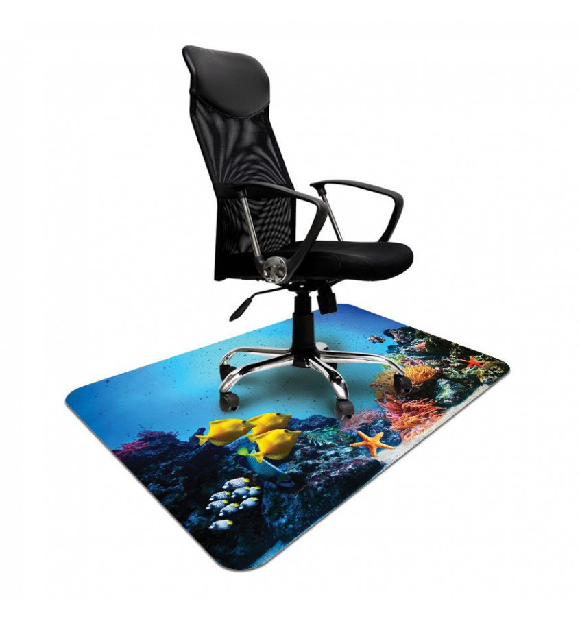 Mata ochronna pod krzesło na kółkach  z nadrukiem   026 - 100x140cm -  grubość. 13mm