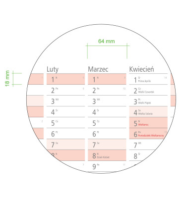 Planer ścienny 2026 format A1 cm kalendarz suchościeralny