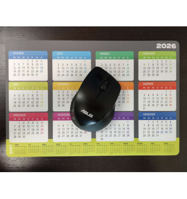 Podkładka pod myszkę z kalendarzem 2026 2027 wielkość 30x20cm