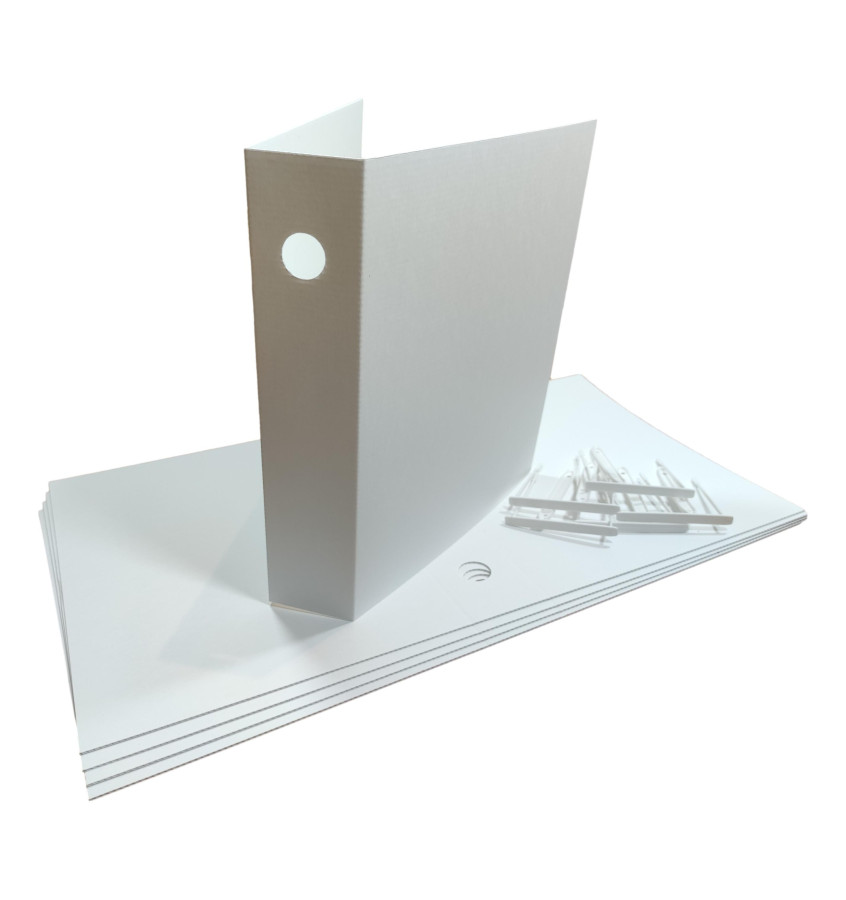 Teczka archiwizacyjna z klipem na dokumenty A4 i A+ z klipem komplet 5szt