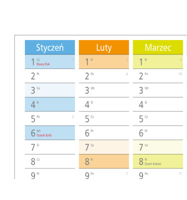 Planer ścienny 2026 138x97,5 cm kalendarz suchościeralny B0