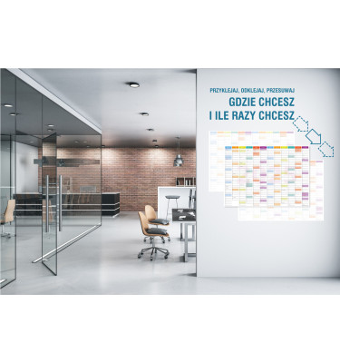 Planer ścienny 2026 138x97,5 cm kalendarz suchościeralny B0