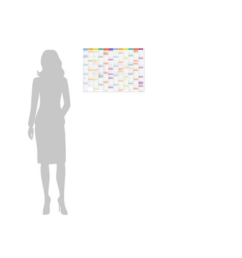 Planer ścienny 2026 A2 59,4x42 PRZEklejany kalendarz suchościeralny