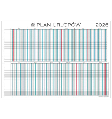 Ścienny planer urlopów 2026 59x84cm