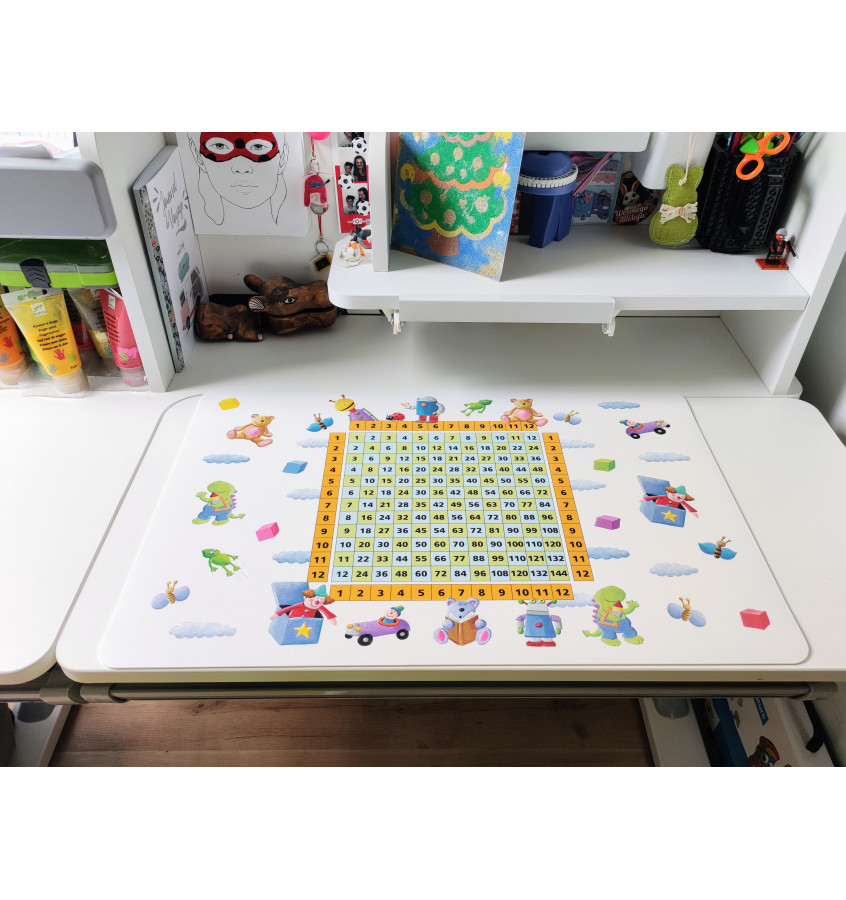 Elastyczna podkładka na biurko 60x40cm - TABLICZKA MNOŻENIA