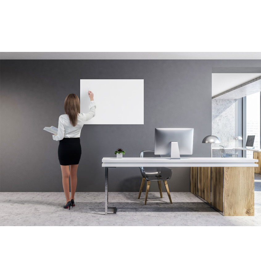 Biała tablica samoprzylepna A1 z suchościeralną powierzchnią