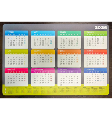 Podkładka na biurko 60x40 cm z kalendarzem 2026 i 2027