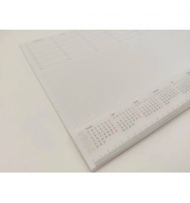 Biuwar 2026 blok notesowy B3 na biurko z kalendarzem na listwie zabezpieczającej