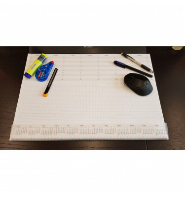 Biuwar 2026 blok notesowy B3 na biurko z kalendarzem na listwie zabezpieczającej