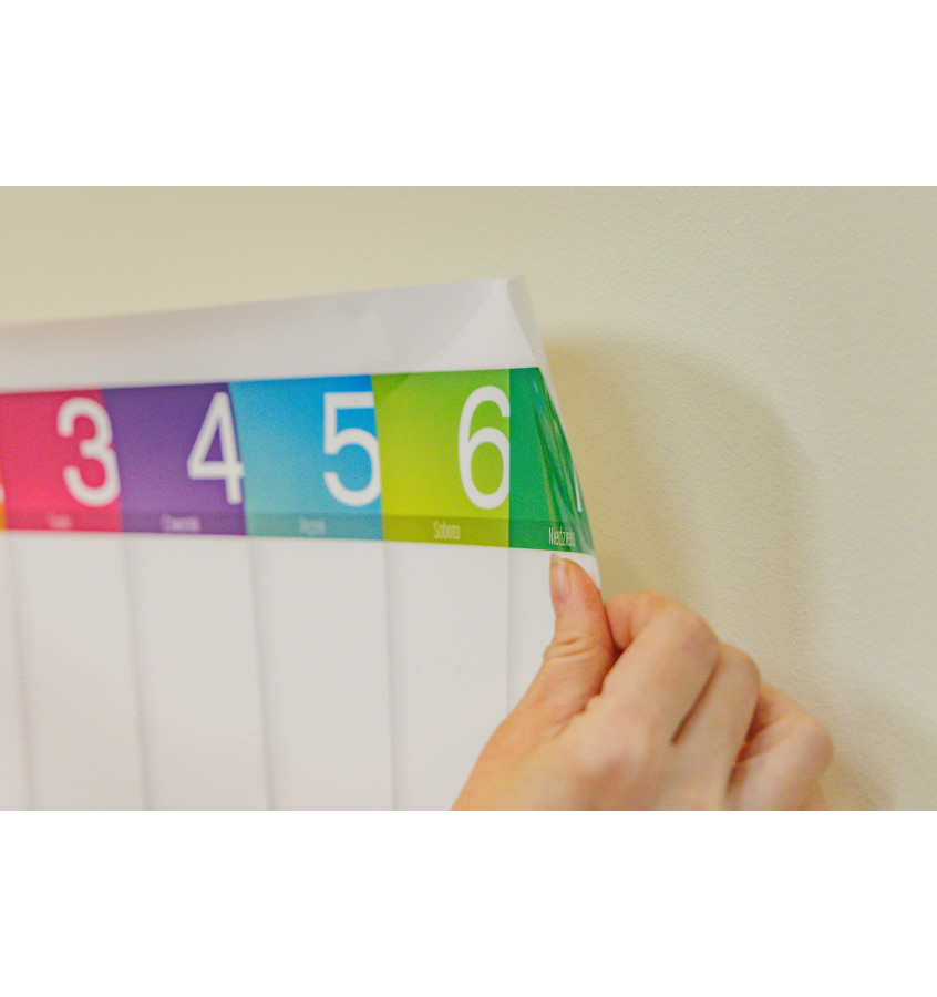 Planer tygodniowy suchościeralny PRZEklejany 46x37cm