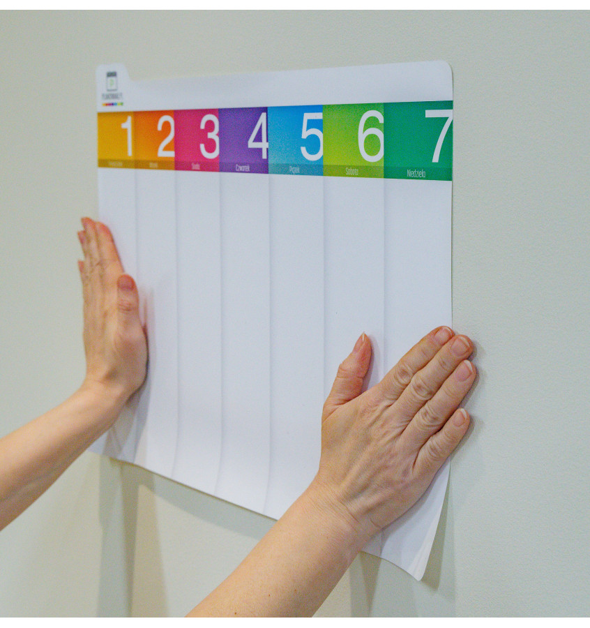 Planer tygodniowy suchościeralny PRZEklejany 46x37cm