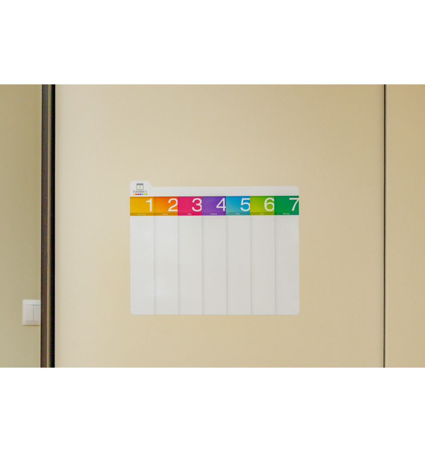 Planer tygodniowy suchościeralny PRZEklejany 46x37cm