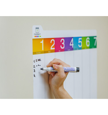 Planer tygodniowy suchościeralny PRZEklejany 46x37cm