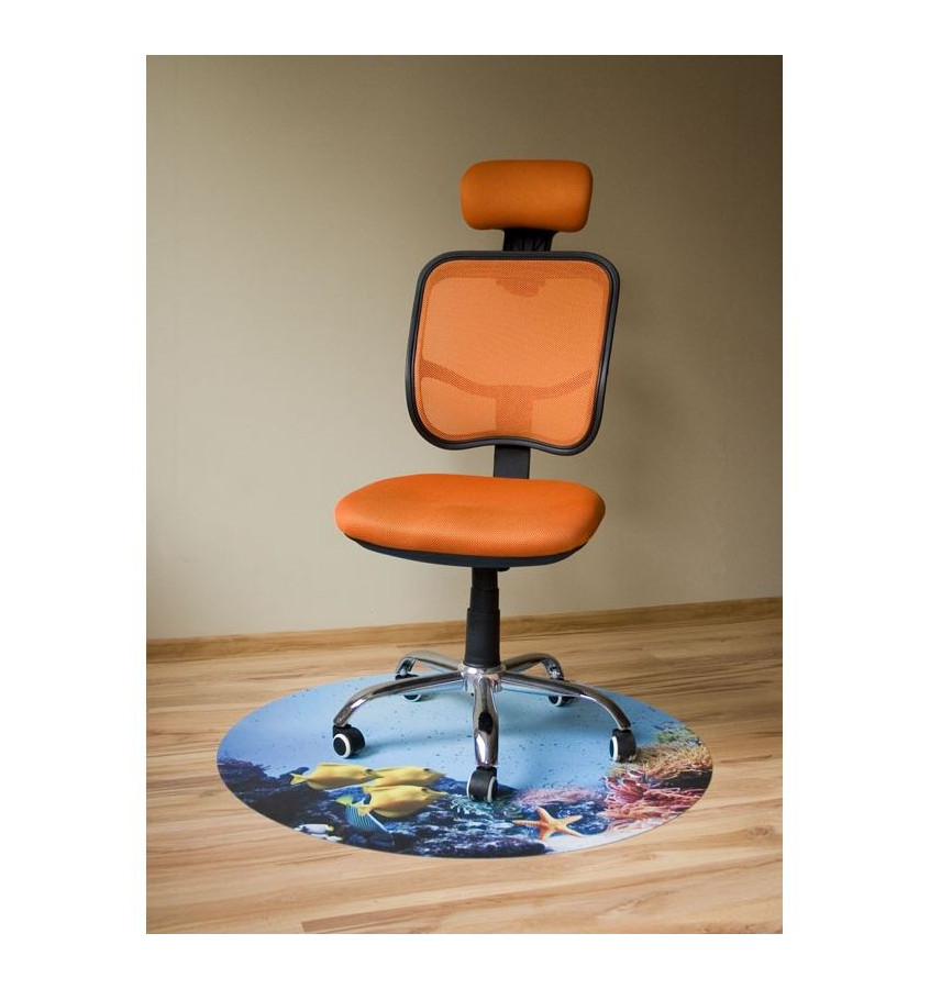 Mata ochronna pod krzesło na kółkach z grafiką 026 - pod fotel obrotowy - okrągła średnica 100cm gr. 13mm