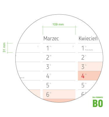 Planer ścienny 2027 138x97,5 cm kalendarz B0