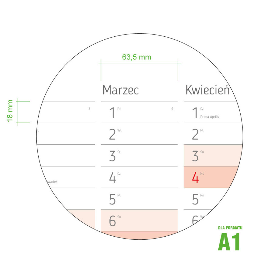 Planer ścienny 2027 format A1 cm kalendarz zmazywalny