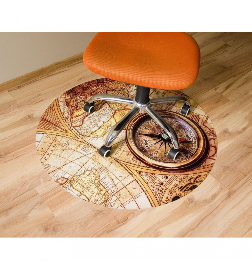 Mata ochronna pod krzesło na kółkach z grafiką 028 - pod fotel obrotowy - okrągła średnica 100cm gr. 13mm