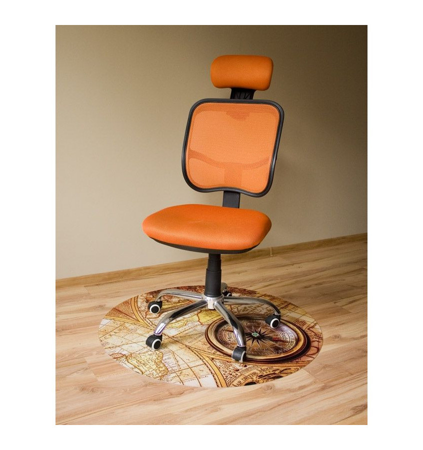 Mata ochronna pod krzesło na kółkach z grafiką 028 - pod fotel obrotowy - okrągła średnica 100cm gr. 13mm