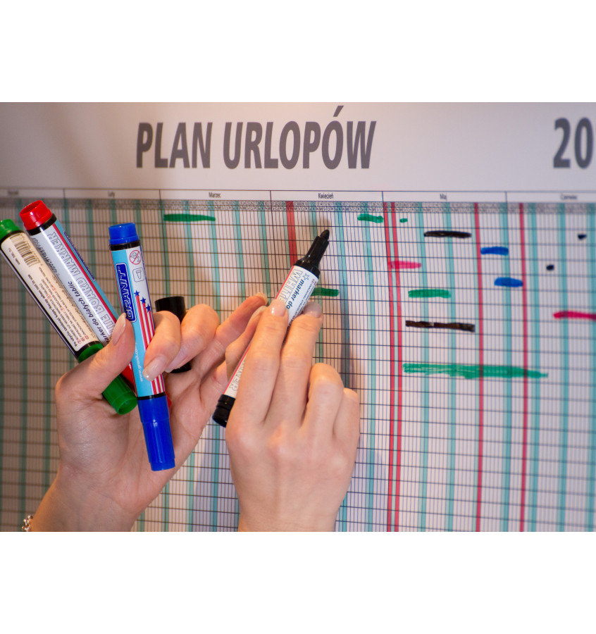 Planer urlopów pracowniczych 2027 B0 102x144cm | Sklep z Matami - MaxiMat