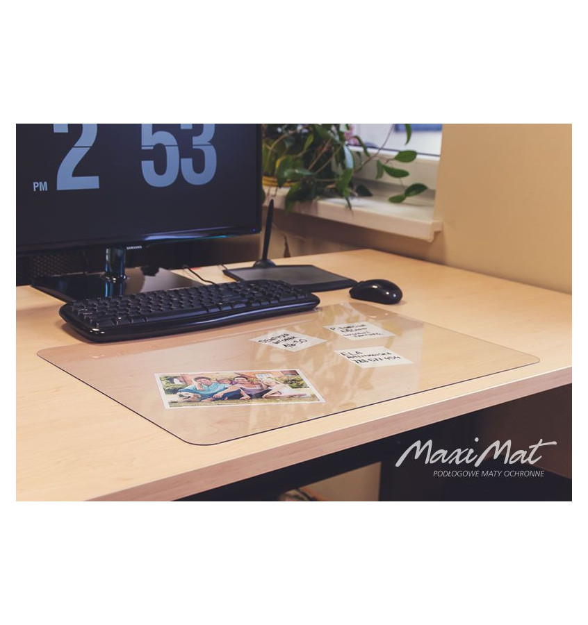 Podkładka na biurko 50x70cm przezroczysta mata DESKPAD na stół + BONUS