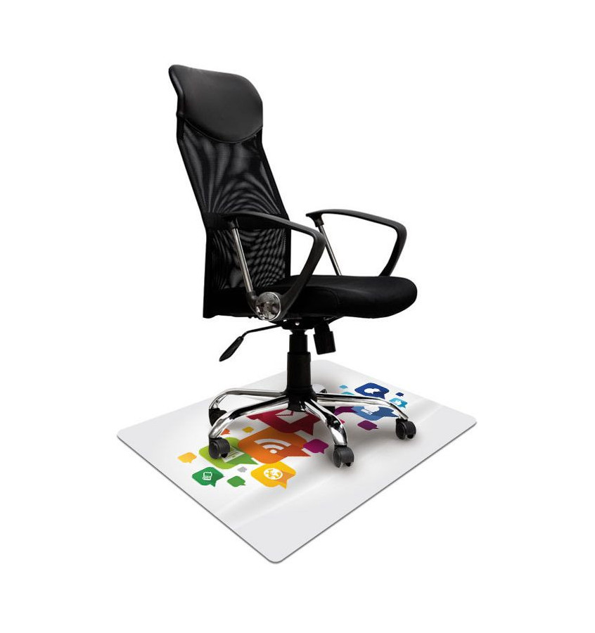 Mata ochronna pod fotel na kółkach z nadrukiem 037 - 80x120cm -  gr. 13mm