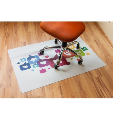 Mata ochronna pod fotel na kółkach z nadrukiem 037 - 80x120cm -  gr. 13mm