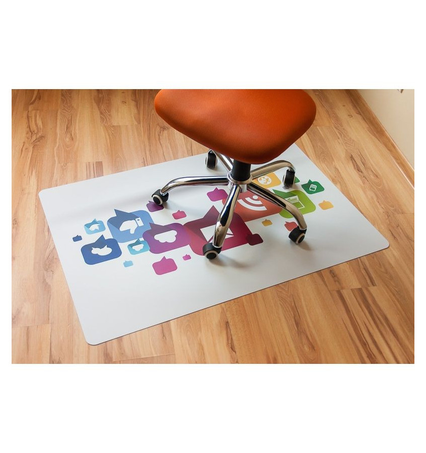 Mata ochronna pod fotel na kółkach z nadrukiem 037 - 80x120cm -  gr. 13mm