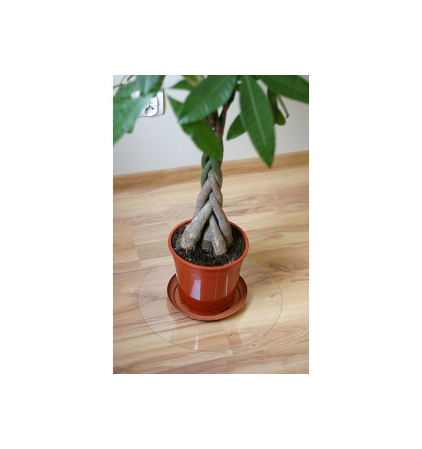 Okrągła podkładka pod doniczkę miskę śr. 40cm przezroczysta 