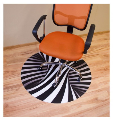 Mata ochronna pod krzesło na kółkach z grafiką 039 - pod fotel obrotowy - okrągła średnica 100cm gr. 13mm