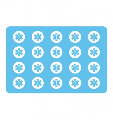 Podkładka ochronna ze wzorem MEDYCZNYM 041 - pod krzesło - 120x180cm -  grubość. 13mm