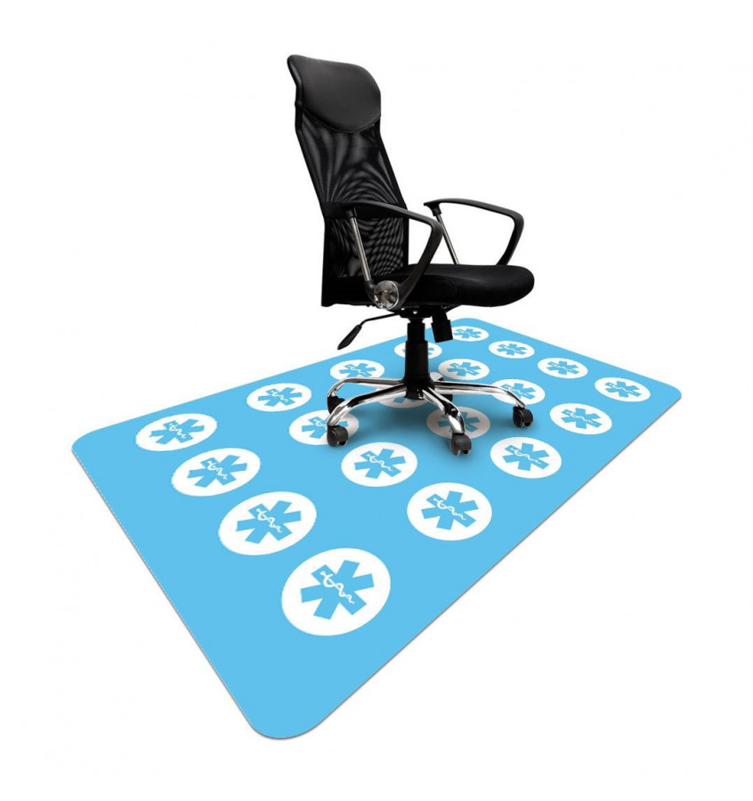 Podkładka ochronna ze wzorem MEDYCZNYM 041 - pod krzesło - 120x180cm -  grubość. 13mm