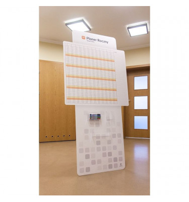 Stojący planer roczny uniwersalny suchościeralny+ markery z gąbką GRATIS