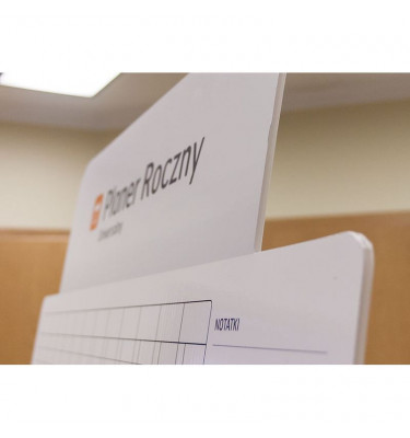 Stojący planer roczny uniwersalny suchościeralny+ markery z gąbką GRATIS