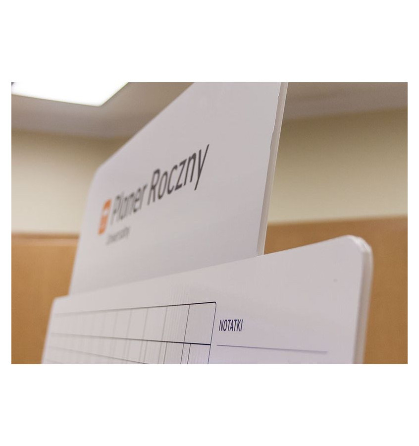 Stojący planer roczny uniwersalny suchościeralny+ markery z gąbką GRATIS