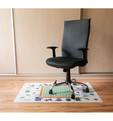 Mata ochronna pod krzesło na kółkach z grafiką 043 - TABLICZKA MNOŻENIA - pod fotel obrotowy - 80x120cm -  gr. 13mm