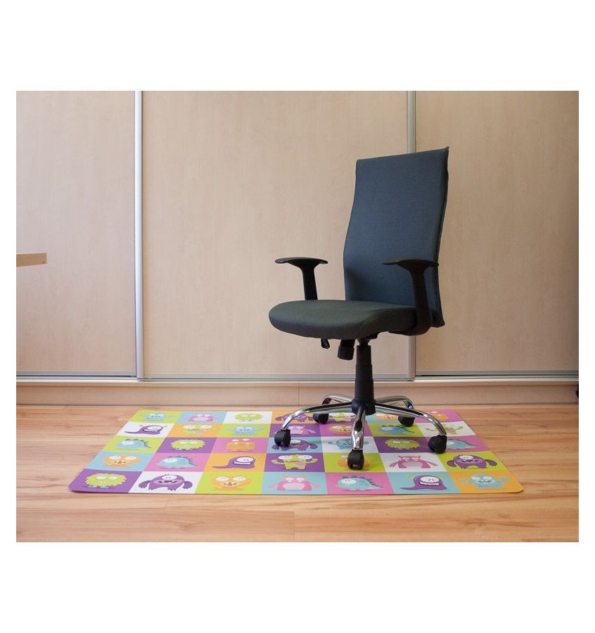 Mata ochronna pod krzesło na kółkach z grafiką 044 - pod fotel obrotowy - 80x120cm -  gr. 13mm