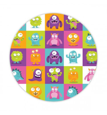 Mata ochronna pod krzesło na kółkach z grafiką 044 - pod fotel obrotowy - okrągła śr. 100cm gr. 13mm