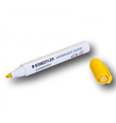 ŻÓŁTY marker suchościeralny do planerów i  tablic LUMOCOLOR Staedtler Whiteboard