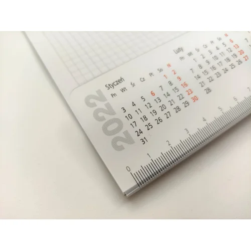 Notes biurkowy z listwą plastikową, kalendarze 2022